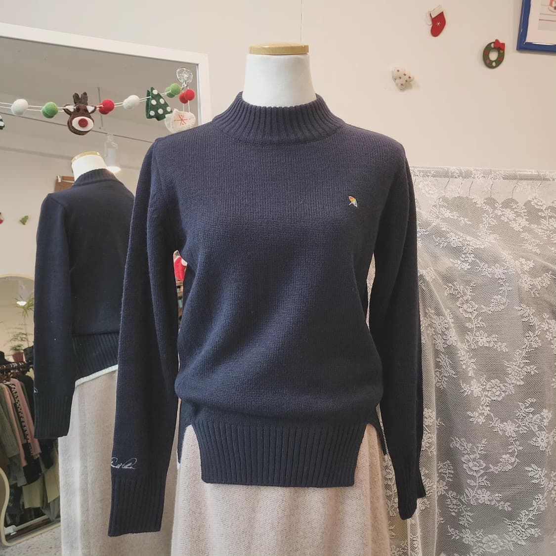 아놀드파마 모크넥 딥네이비 니트 상품이미지7