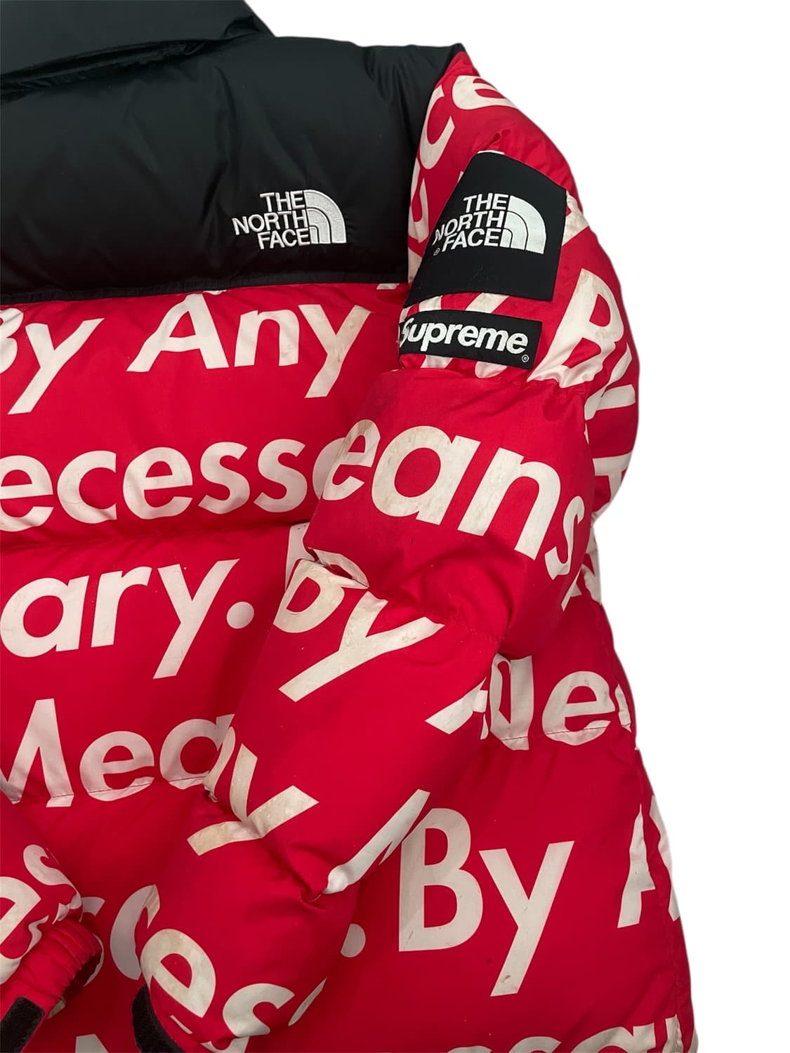 슈프림 노스페이스 15fw 레터링 눕시 레드 상품이미지5