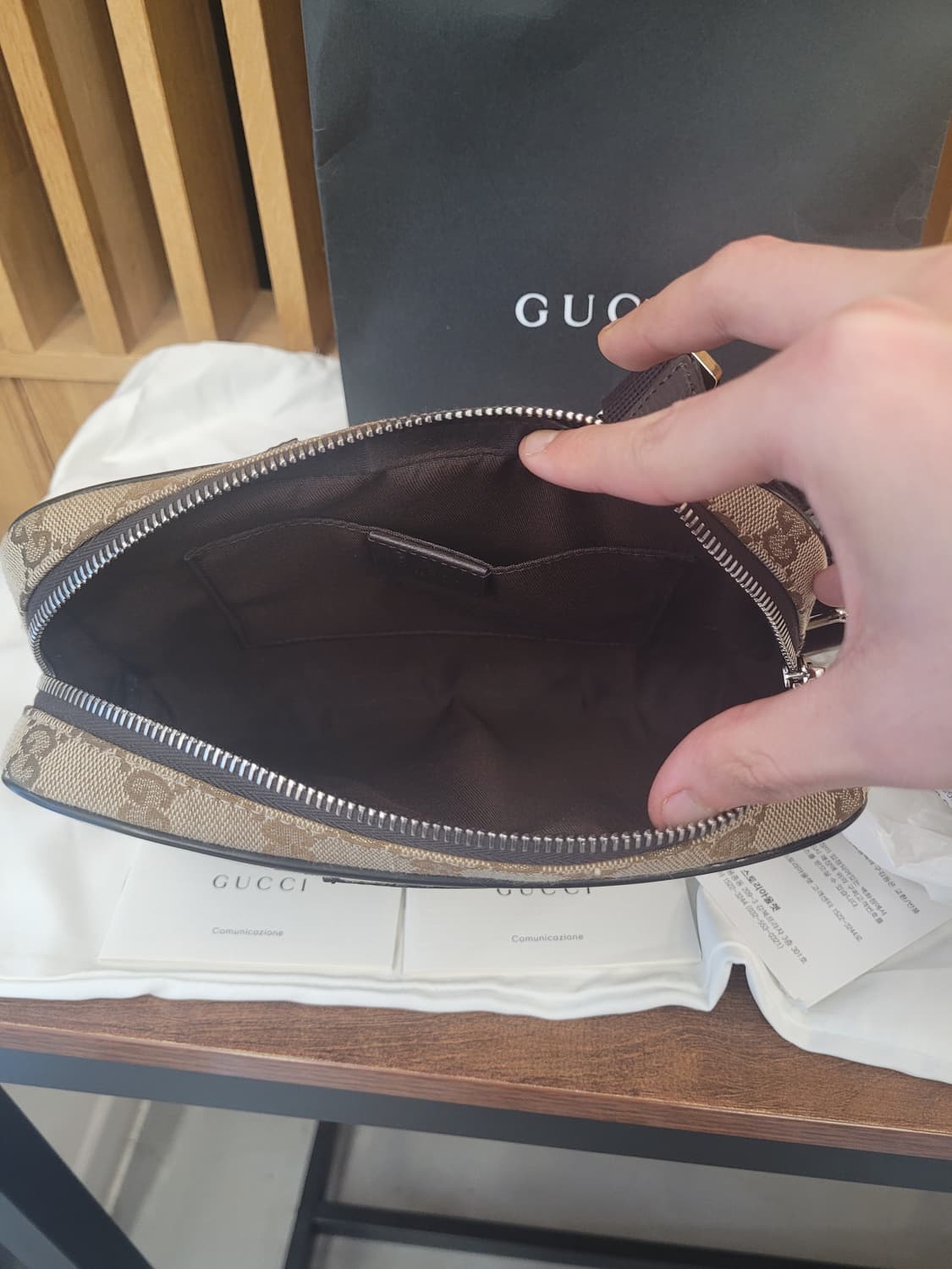 (미사용 새상품) 구찌 GG 캔버스 벨트 크로스백 상품이미지9