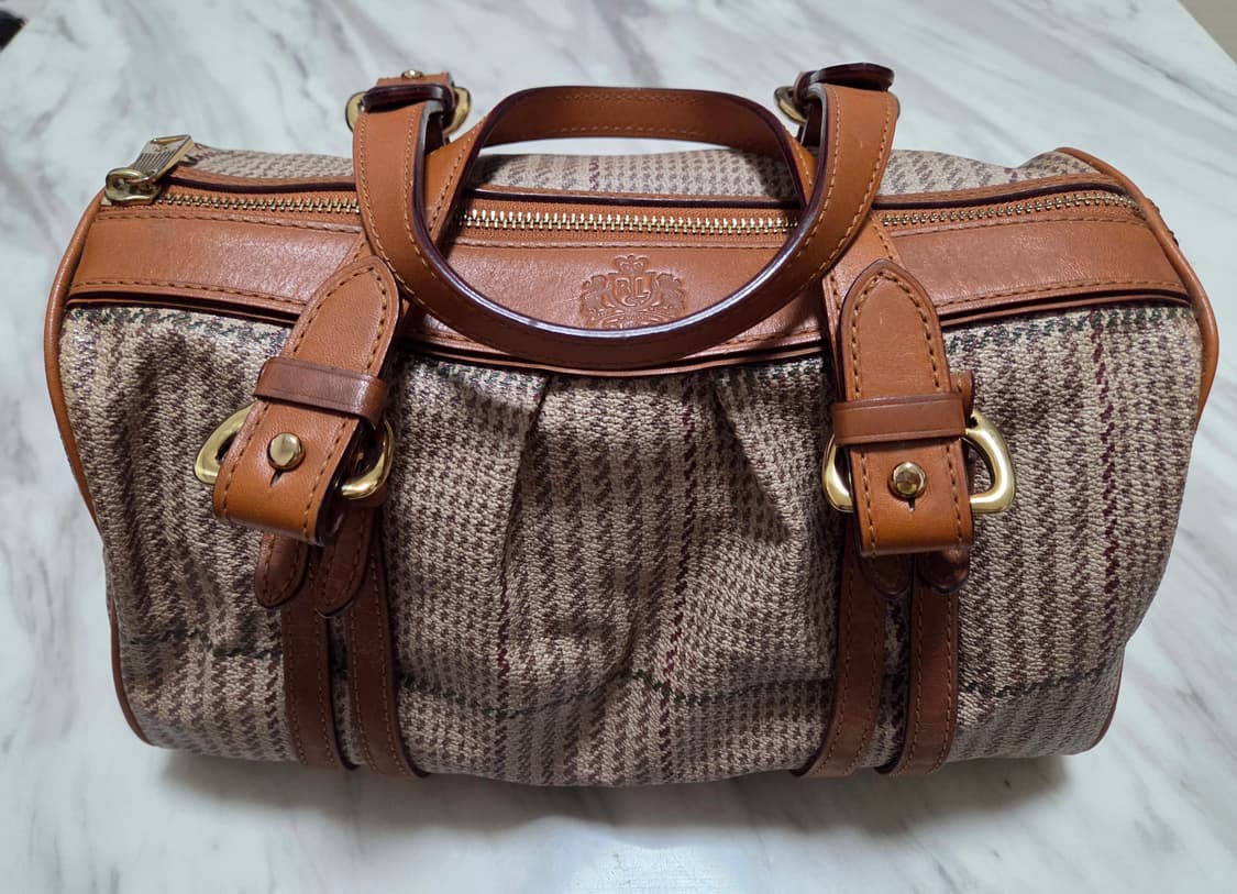 랄프로렌 가죽 캔버스 토트백 상품이미지1