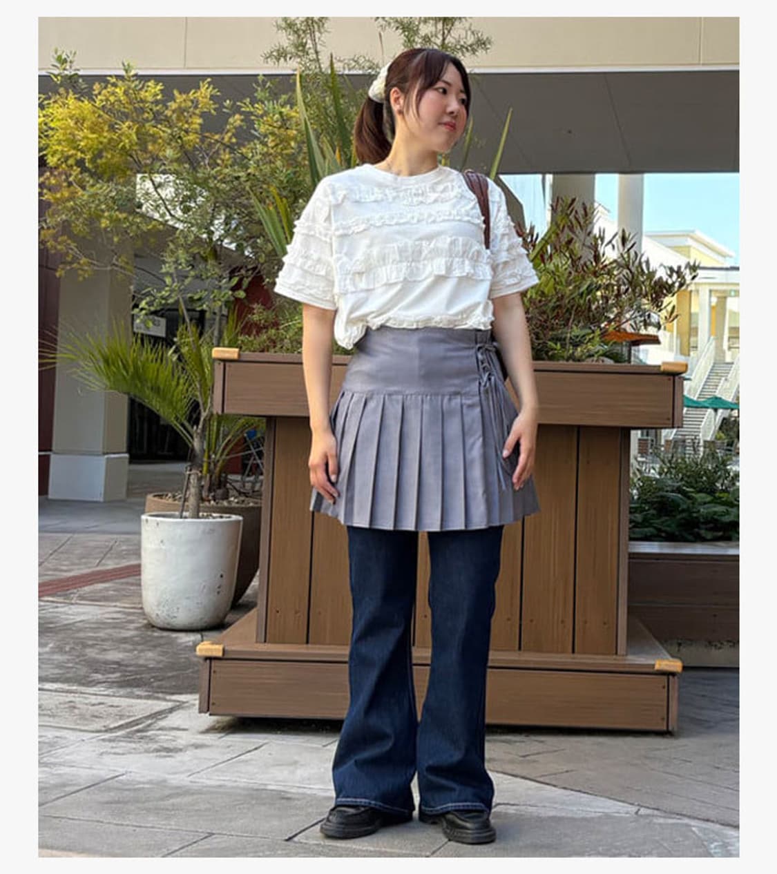 BEAMS BOY - 25SS DENIM FLARE PANTS 상품이미지2