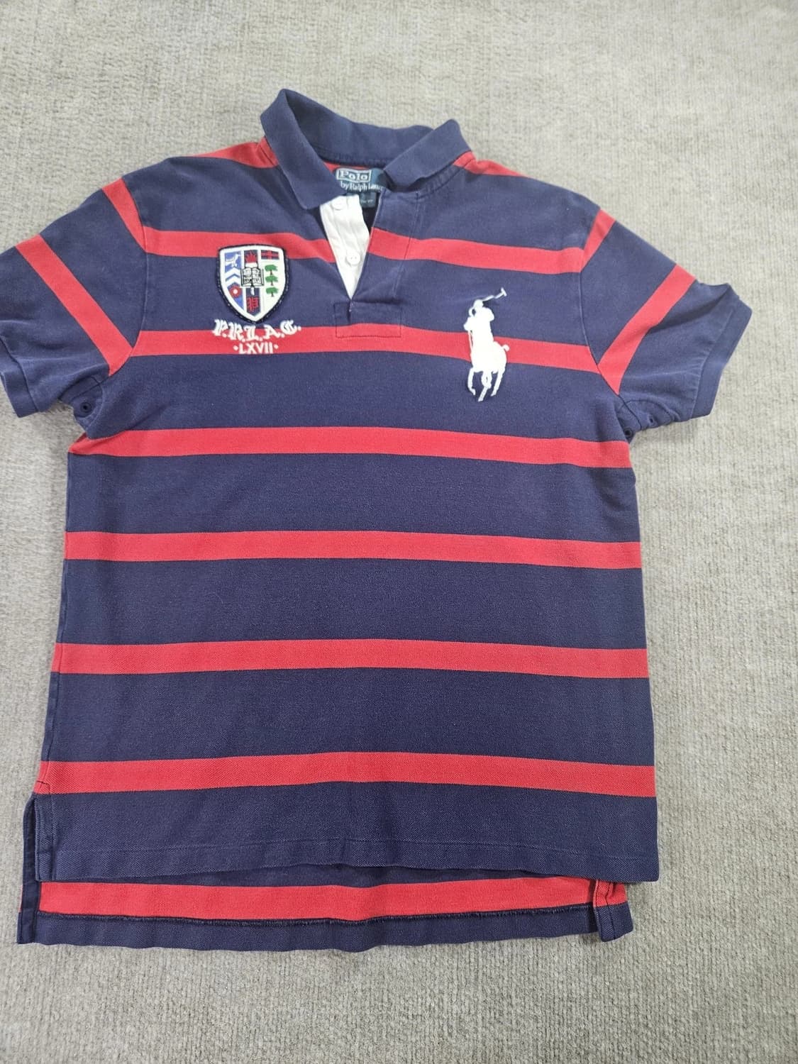 폴로 랄프로렌 빅포니 PRLAC 크레스트 스트라이프 카라티 상품이미지1