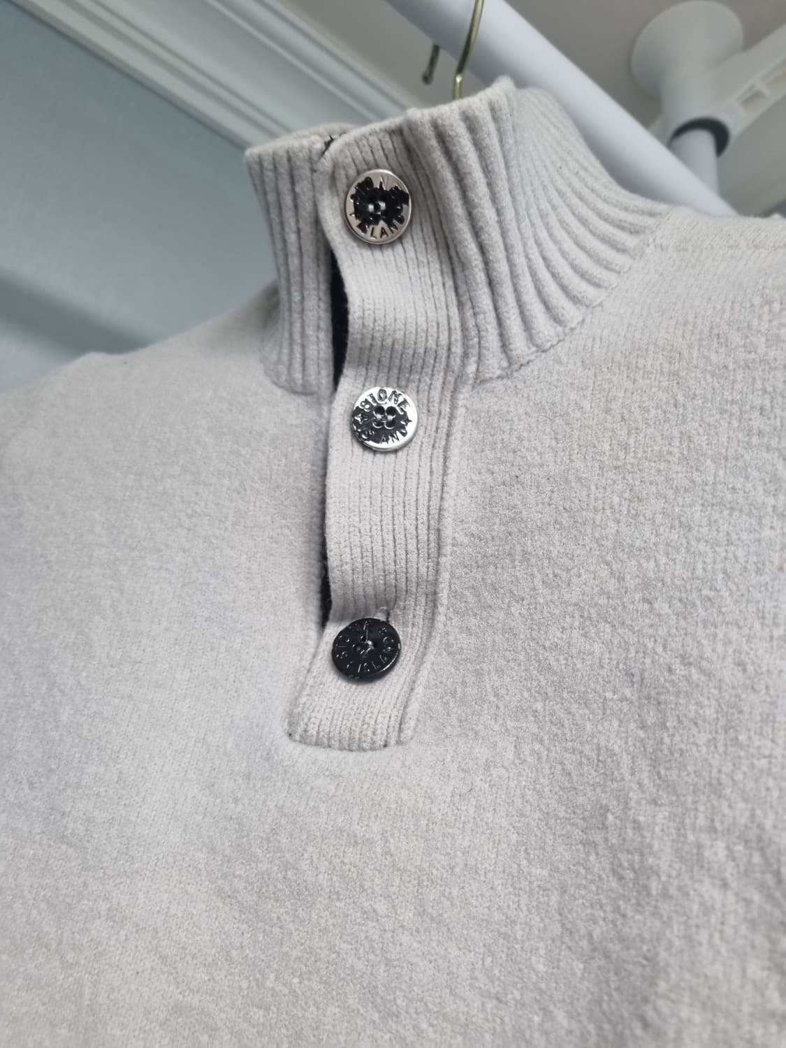 [백화점판] 스톤아일랜드 니트 반집업 아이보리 상품이미지5