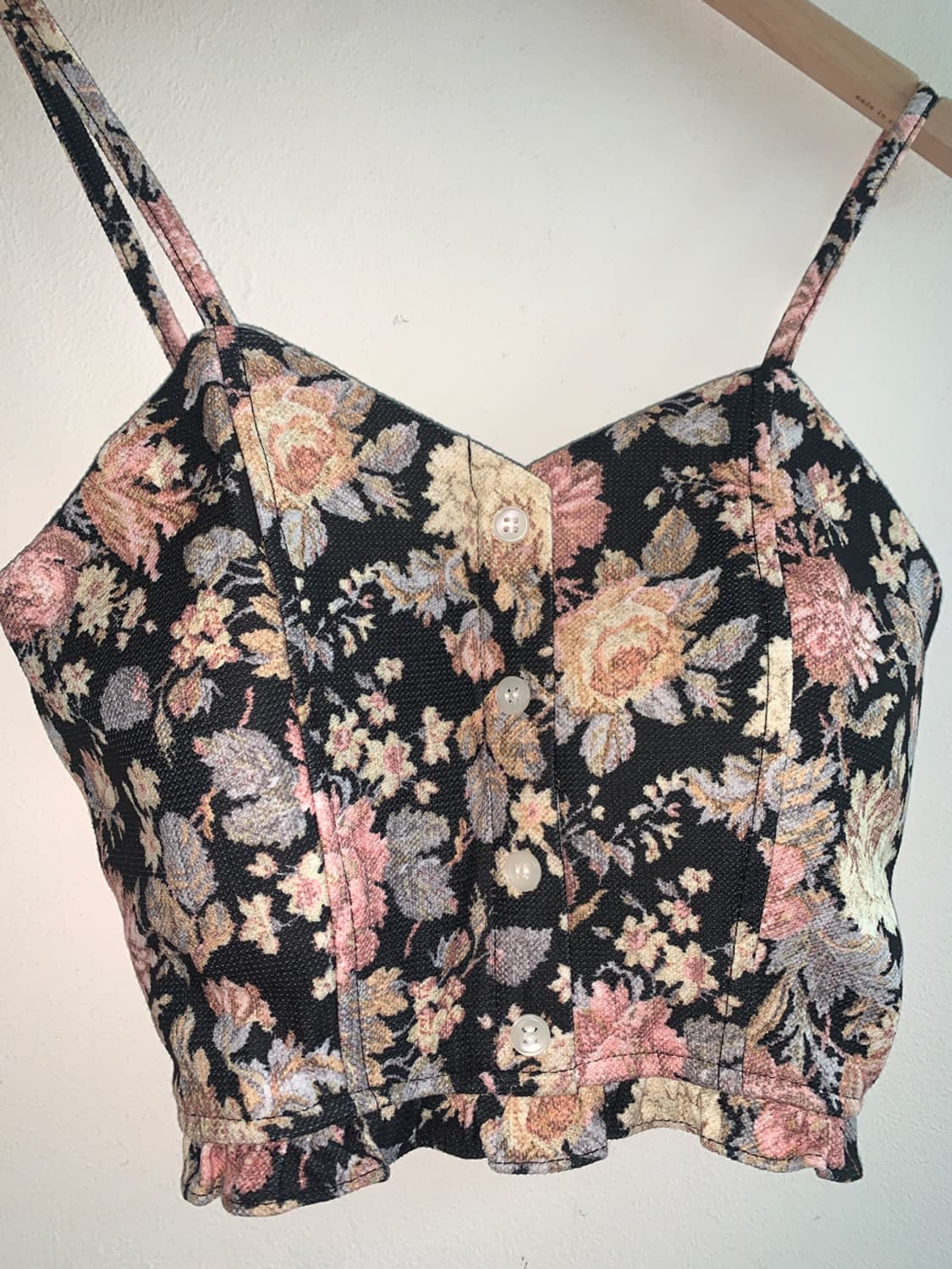 Jacquard back zip up bustier top 상품이미지4