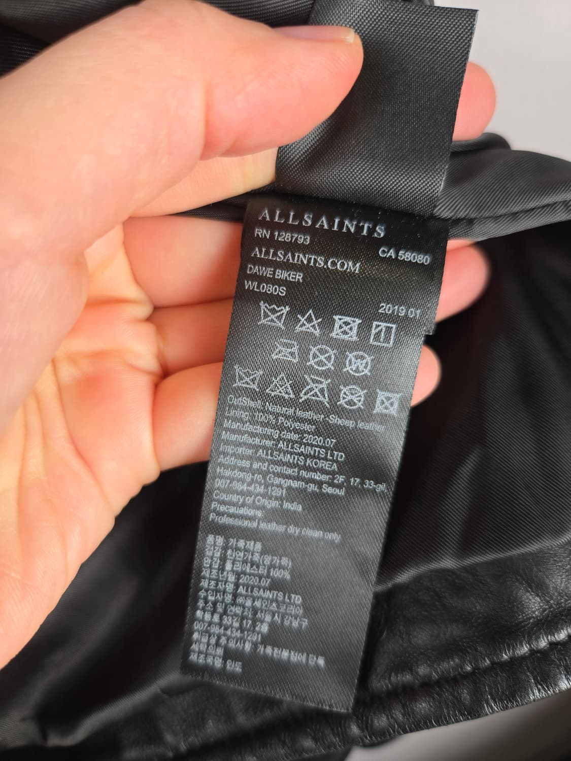 올세인츠 L 다위 바이커 오버핏 라이더 가죽 자켓 ALLSAIN 상품이미지9