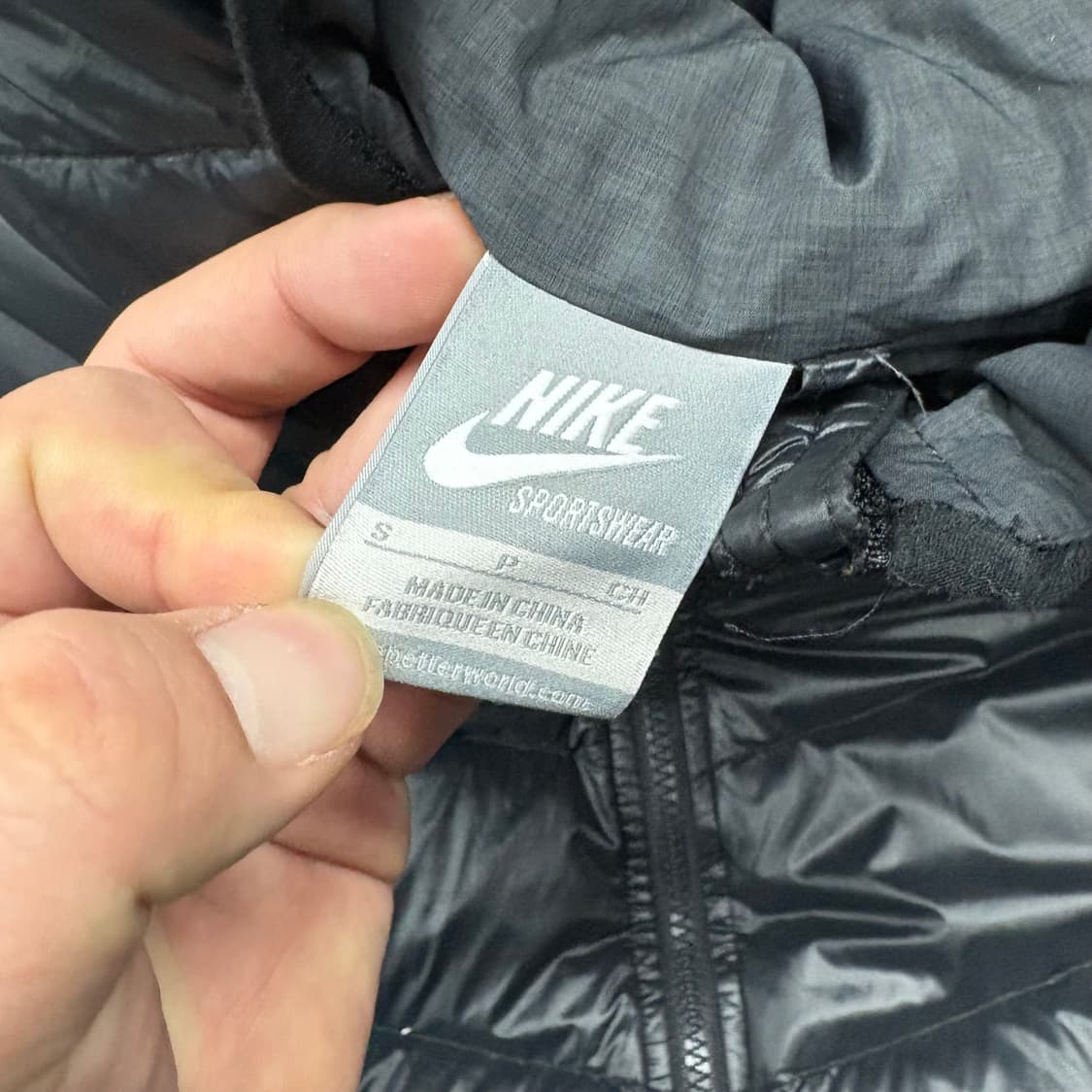 (90)나이키후드경량패딩블랙 상품이미지4