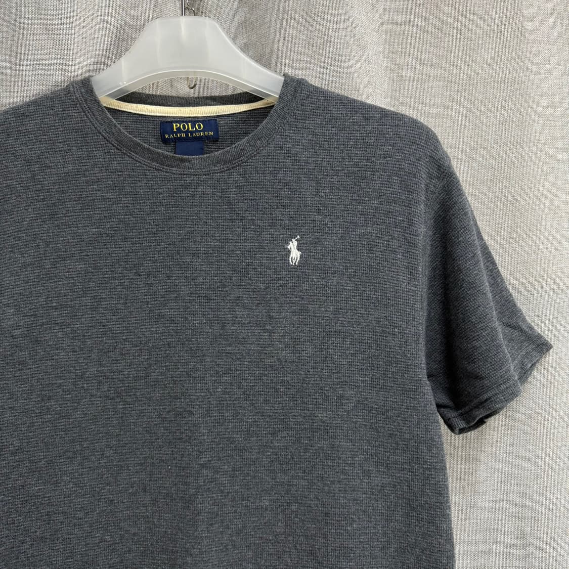 [L] 폴로 랄프로렌 차콜 면 반팔 라운드 티셔츠 상품이미지3