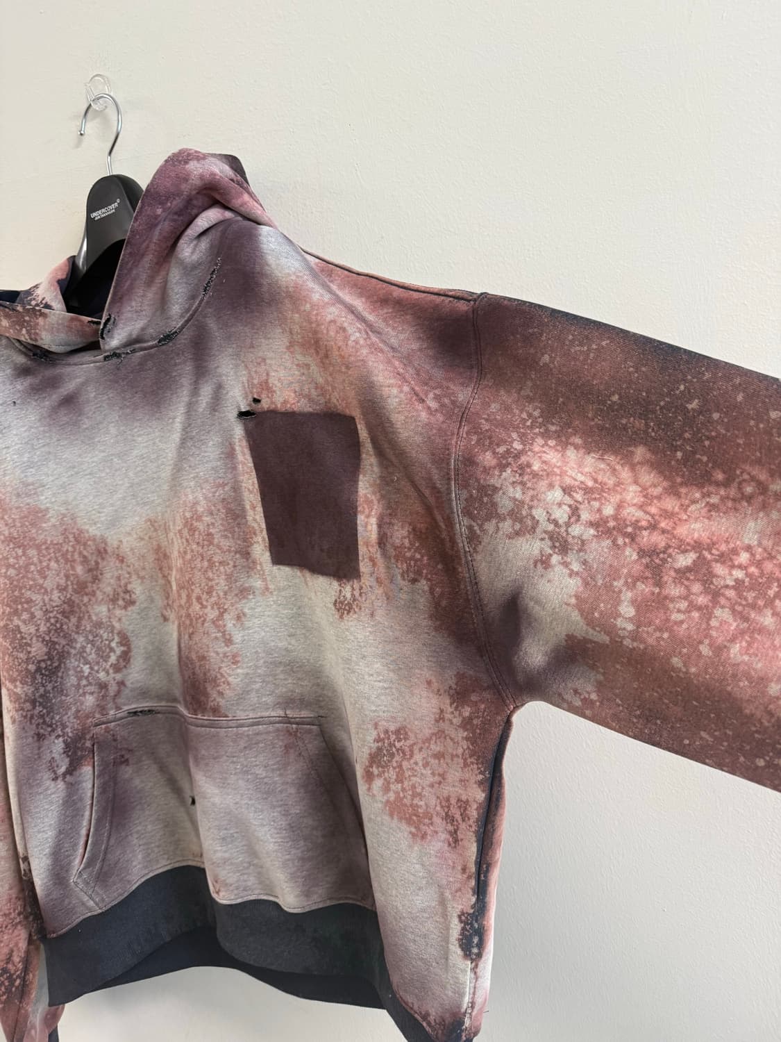 Bleached fade ghost pocket hoodie 상품이미지5