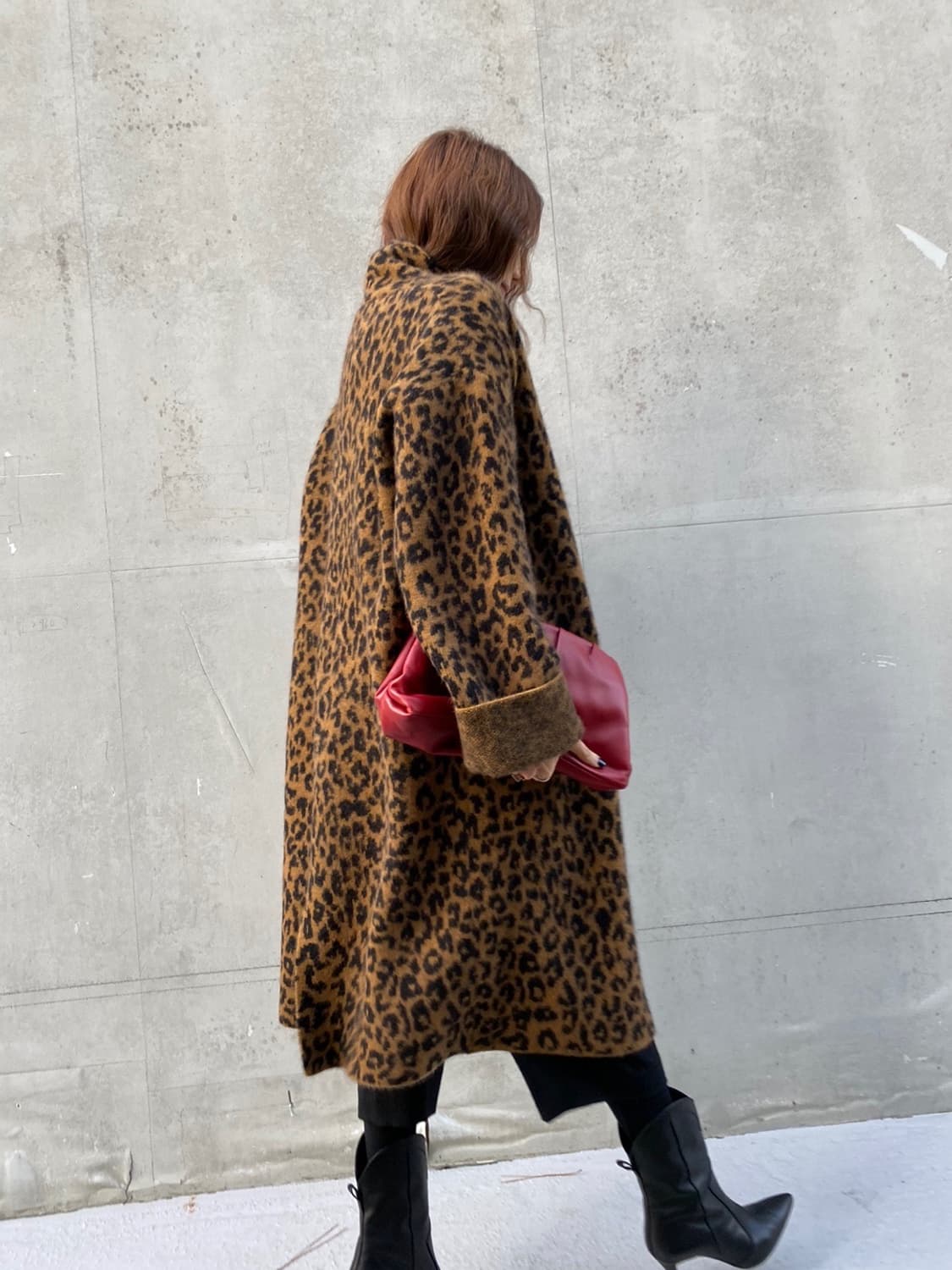 Number Project 넘버 프로젝트 레오파드 호피 니트 코트 상품이미지5