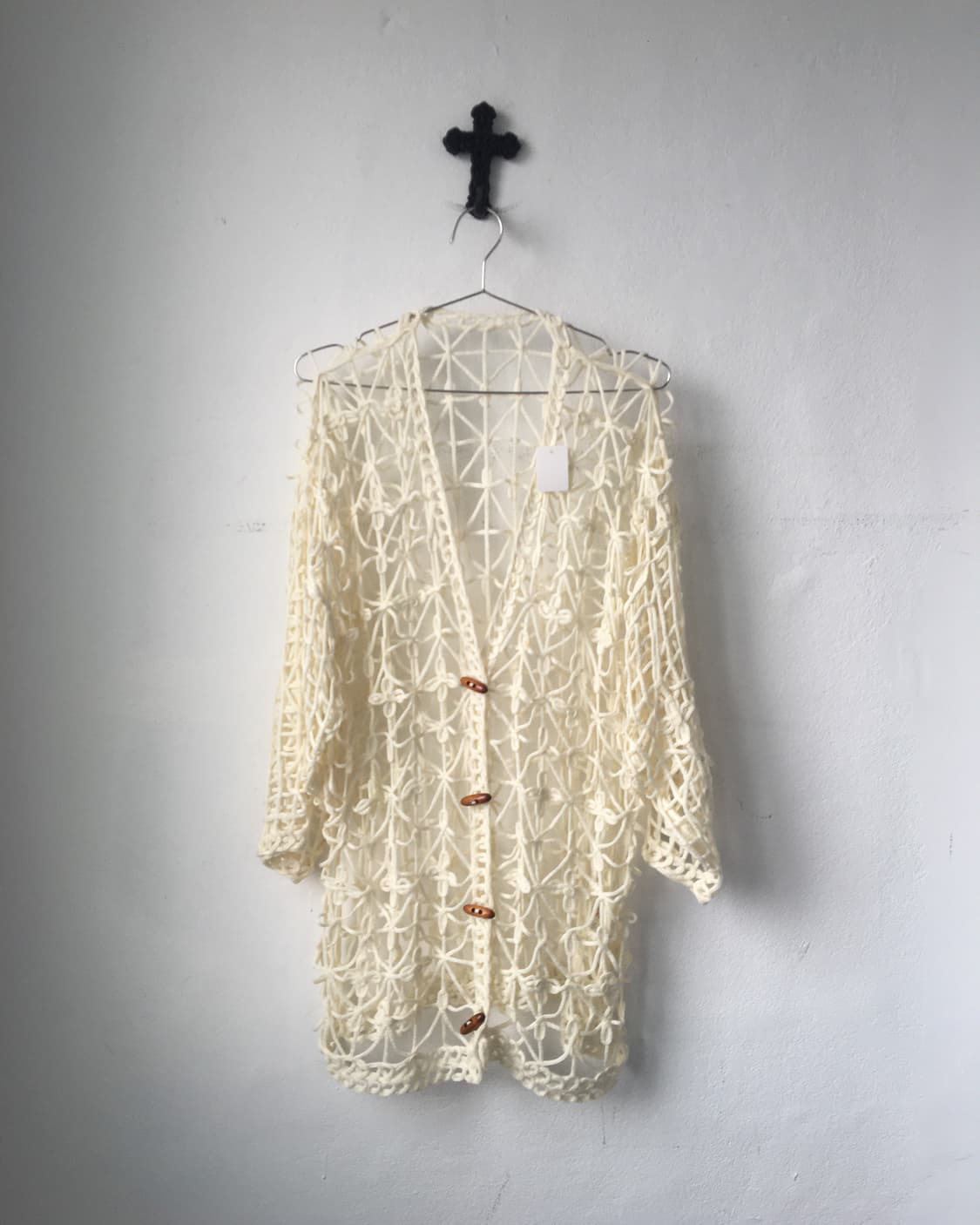Duffel button net cardigan 상품이미지2