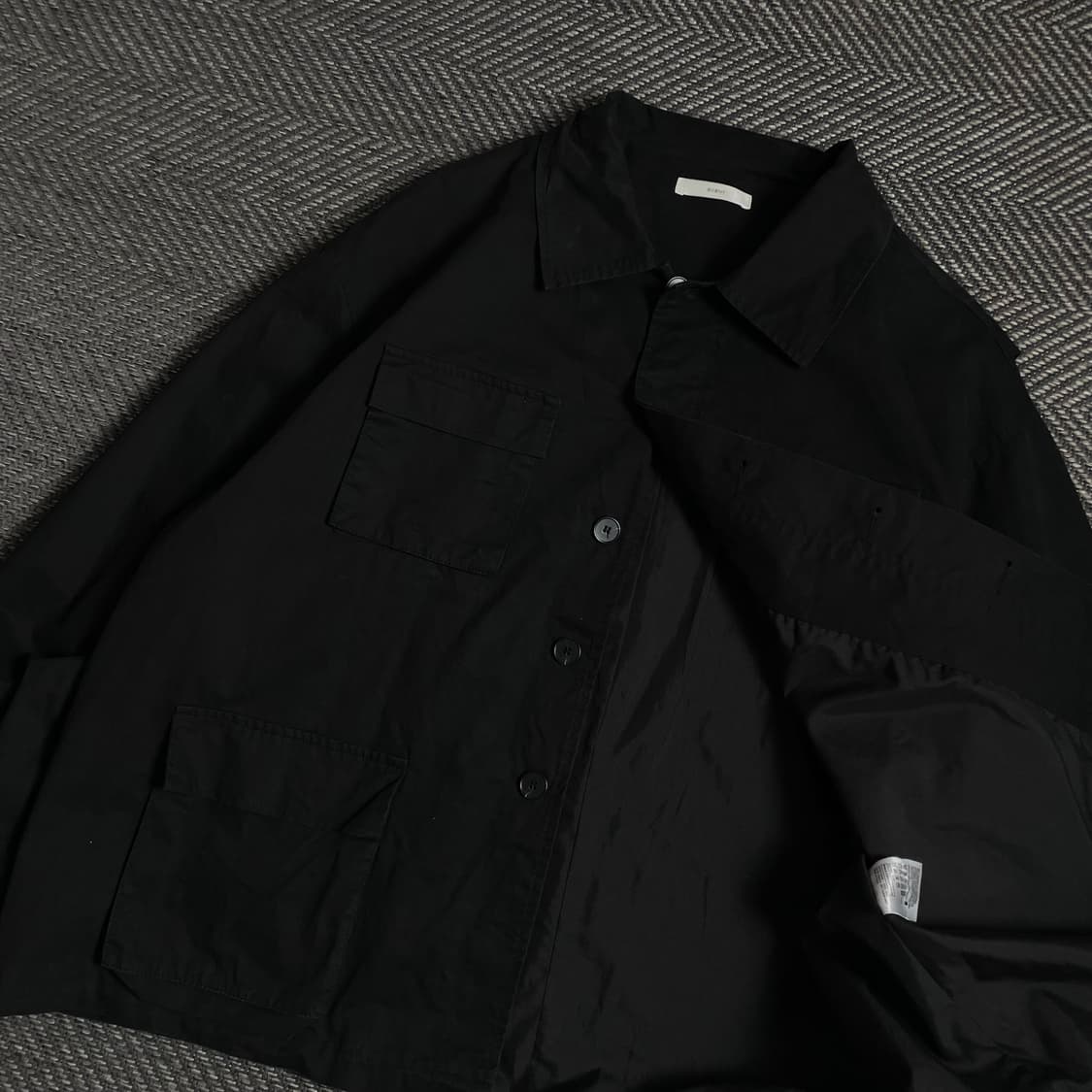SCENT 미니멀 포켓 워크 셔츠 자켓 블랙o 4852 상품이미지5