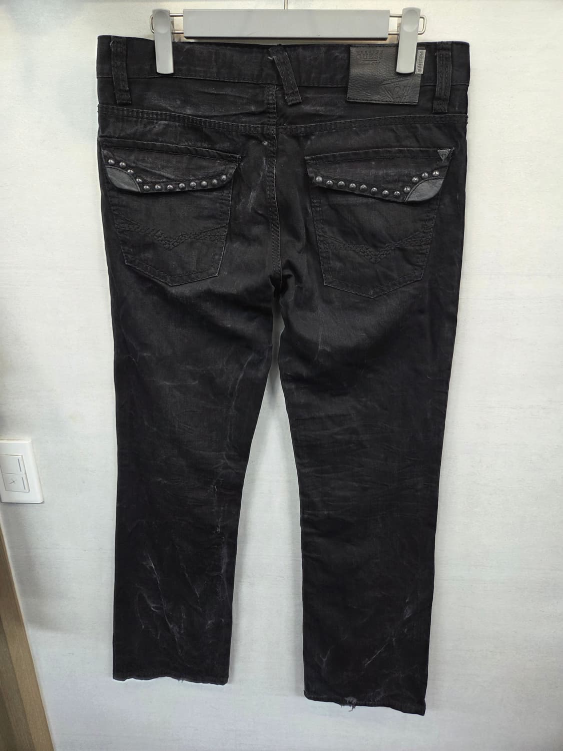 게스 프리미엄 빈티지 스터드 빈티지워싱 데님팬츠 33 상품이미지2