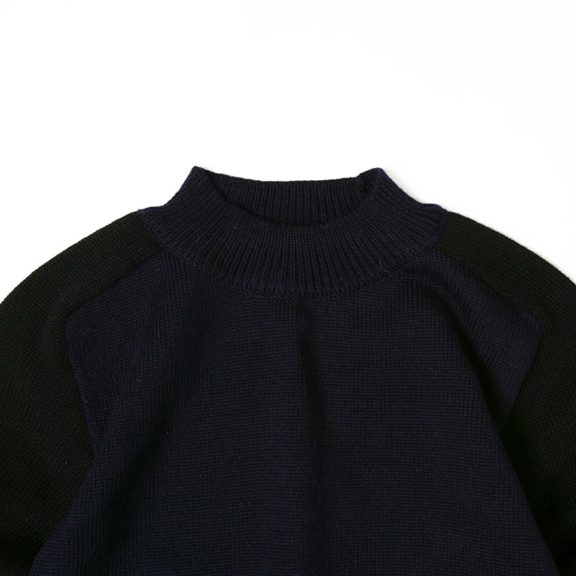 노스씨클로딩 카데트 울 니트 스웨터 블랙 네이비 상품이미지2