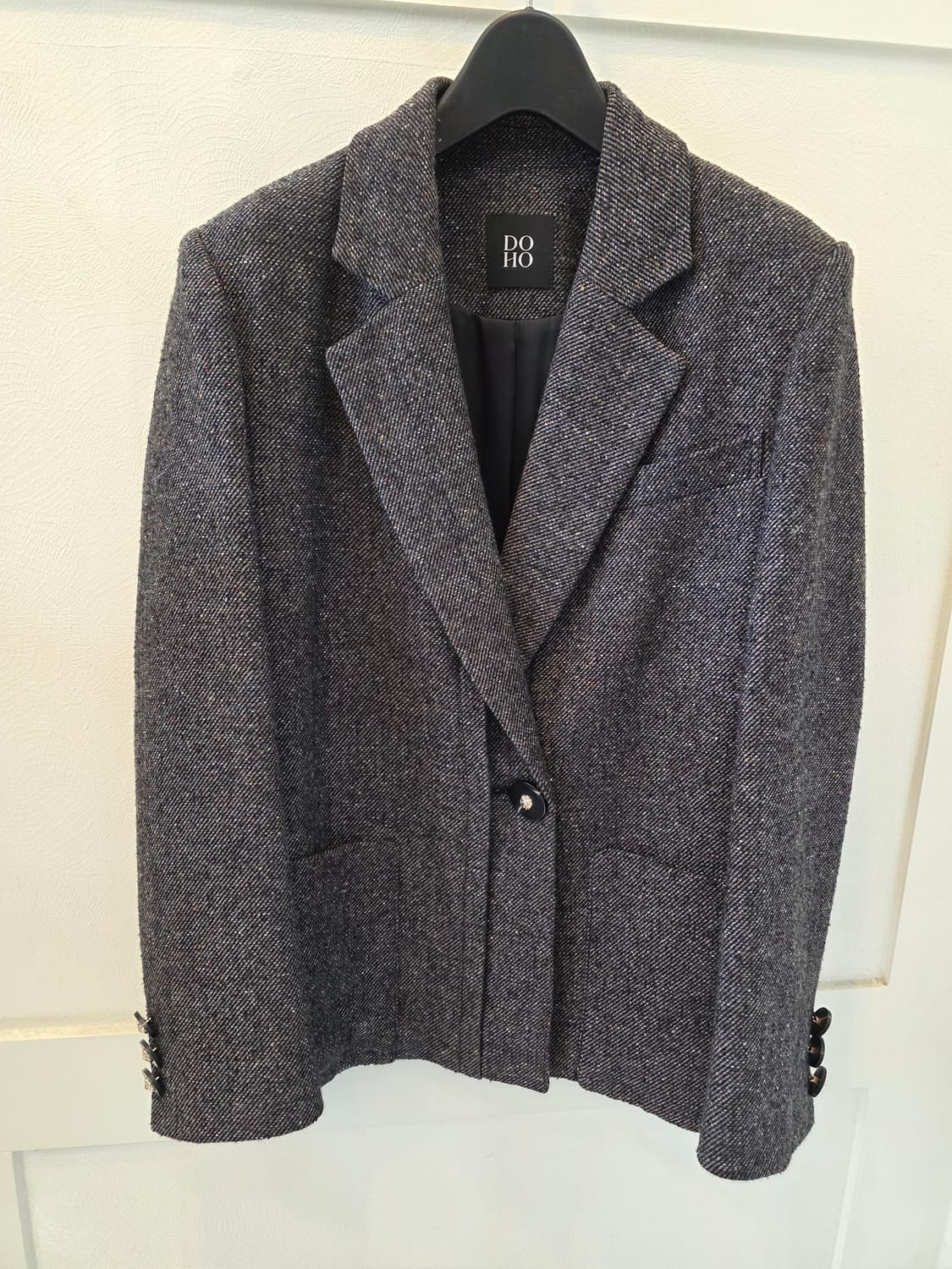 도호 헤링본 싱글 버튼 자켓 상품이미지2