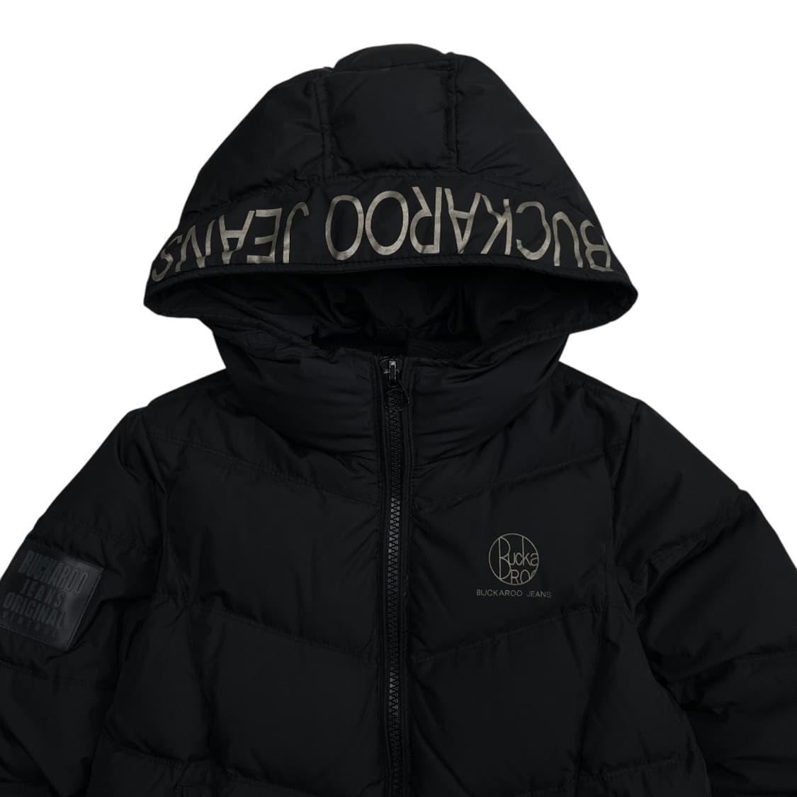 버커루 사이드패치 블랙 후드패딩 S 상품이미지5