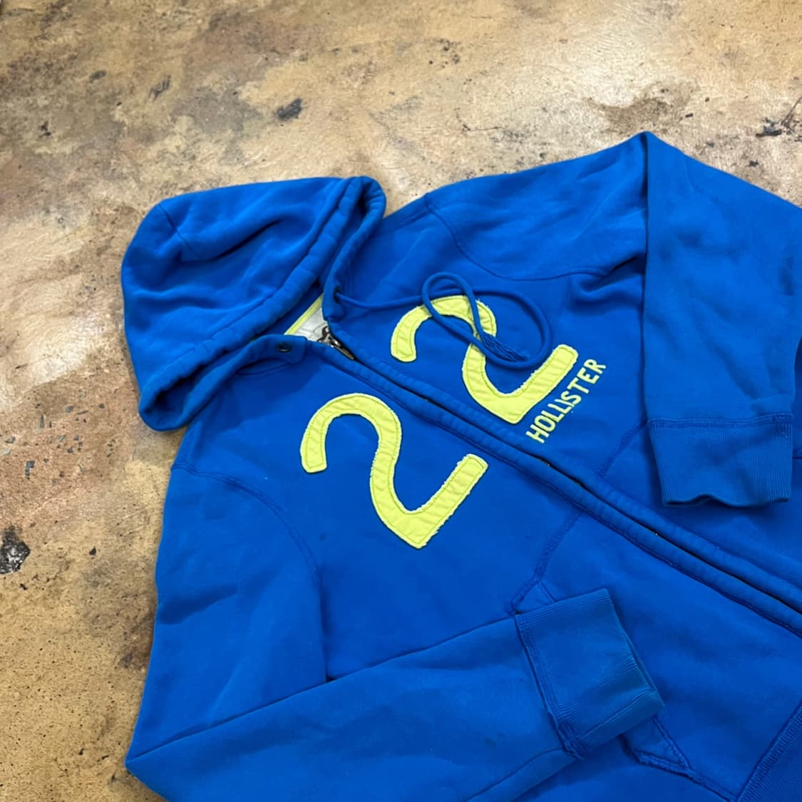 홀리스터 블루 연두 후드집업  상품이미지1