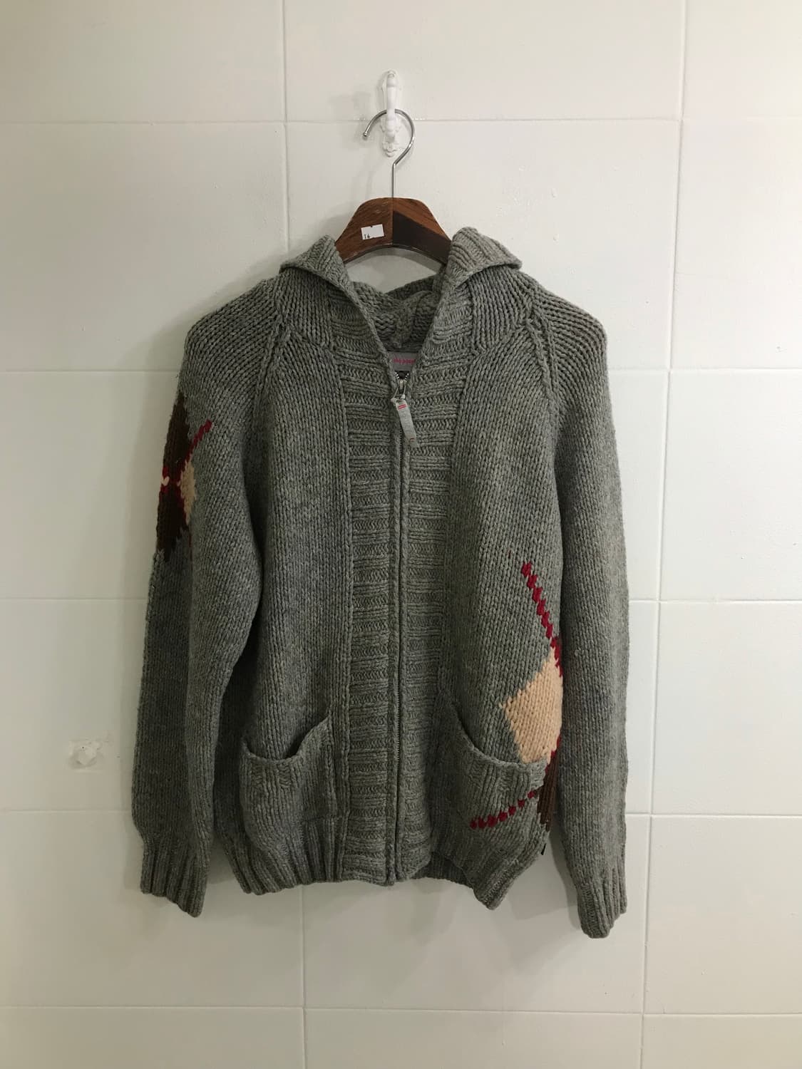 데일리 히피모리 너드 하구미 아가일 코위찬 코디세트 상품이미지5