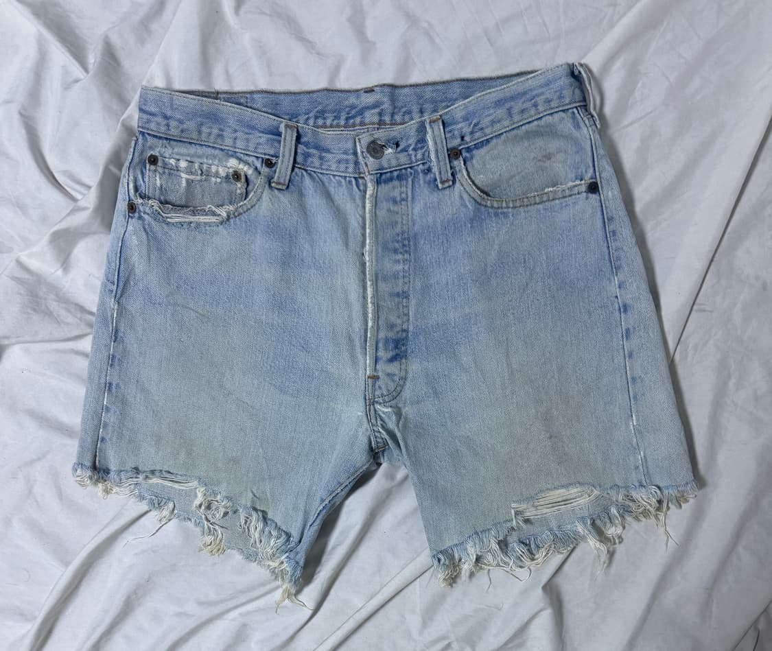 80s usa 리바이스 501 66 후기 셀비지 데님 쇼츠 상품이미지1