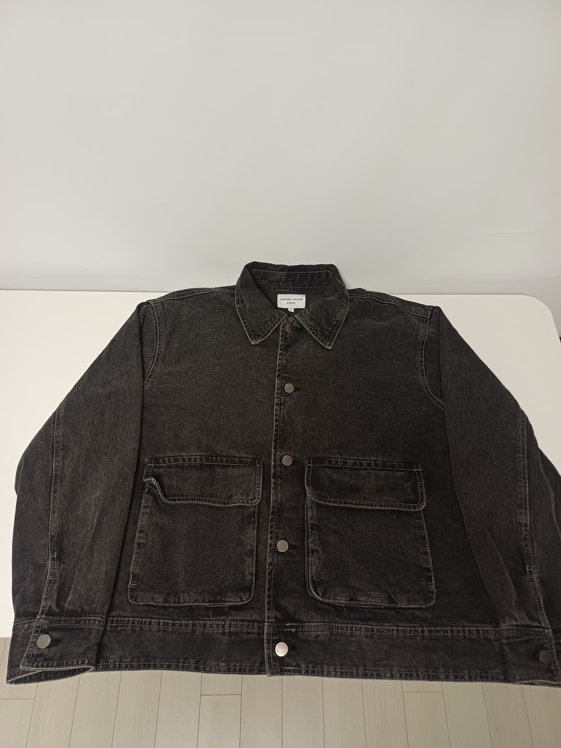 커스텀어클락 남성 흑청 데님 워크 자켓 (XL) 상품이미지4
