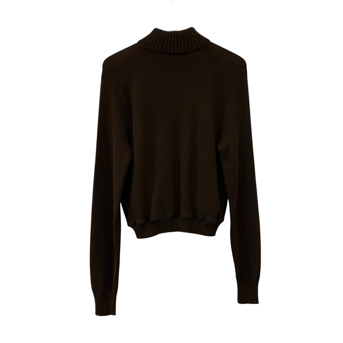 여성용 폴로 크롭 반집업 니트(M) 상품이미지2