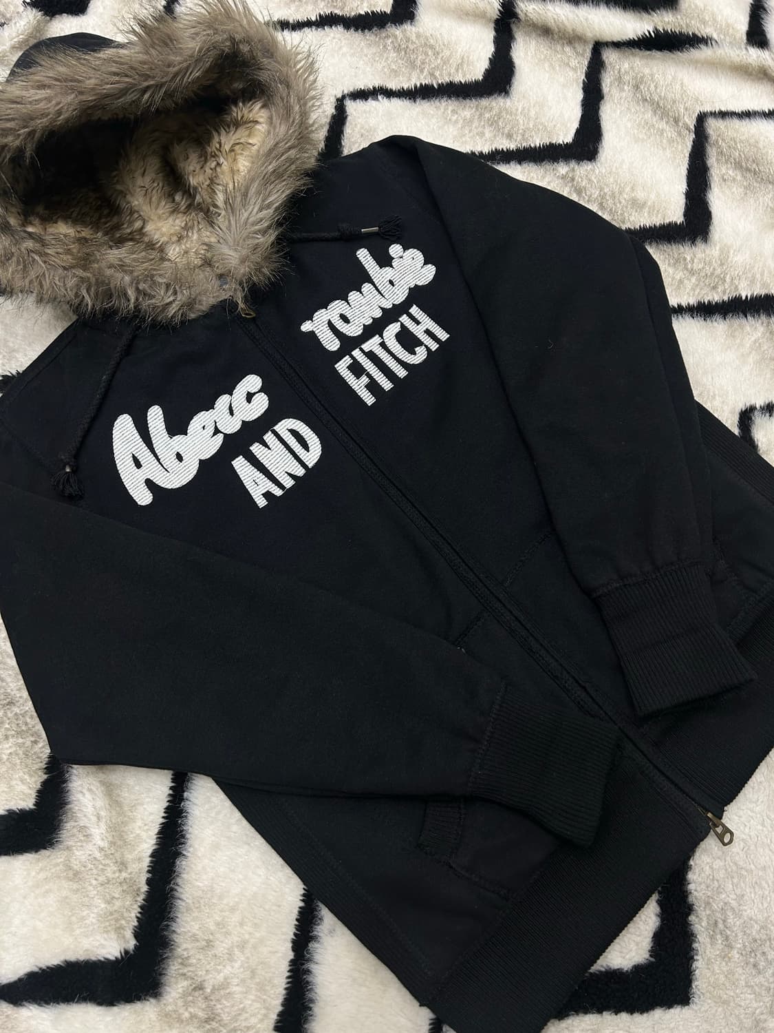 [M]아베크롬비 울프죠 후드 자켓/블랙 상품이미지2