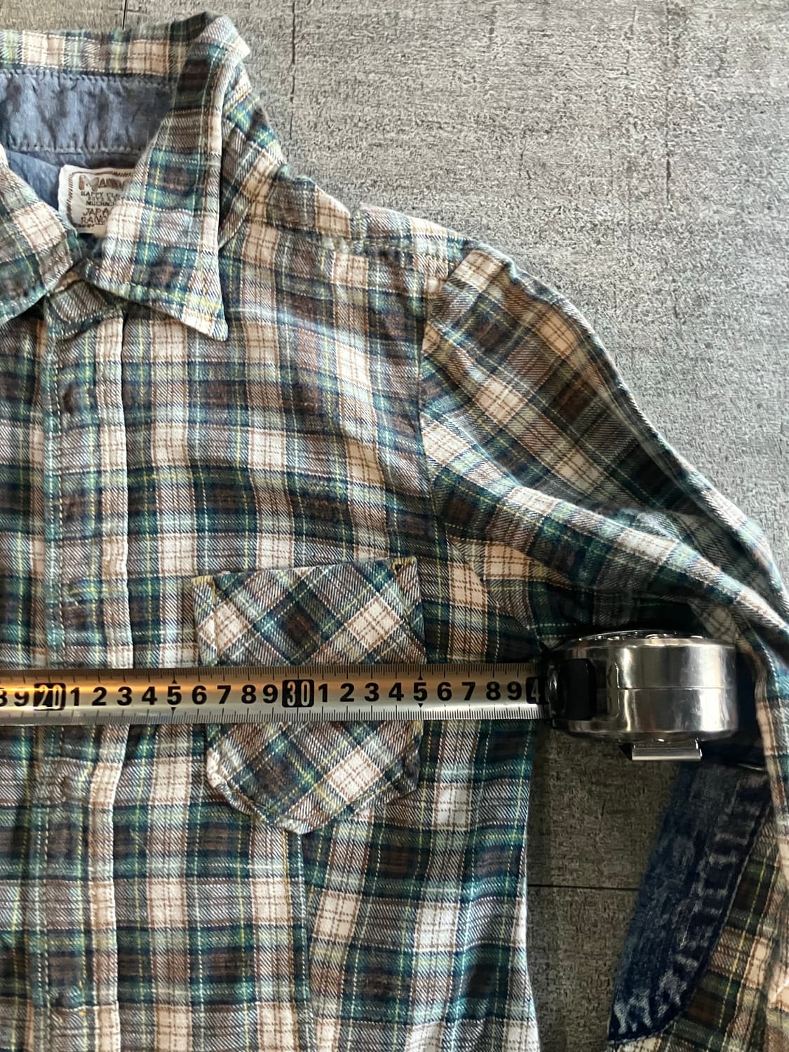 일본빈티지 Mandc 올드스쿨아메카지 웨스턴 체크셔츠 상품이미지2
