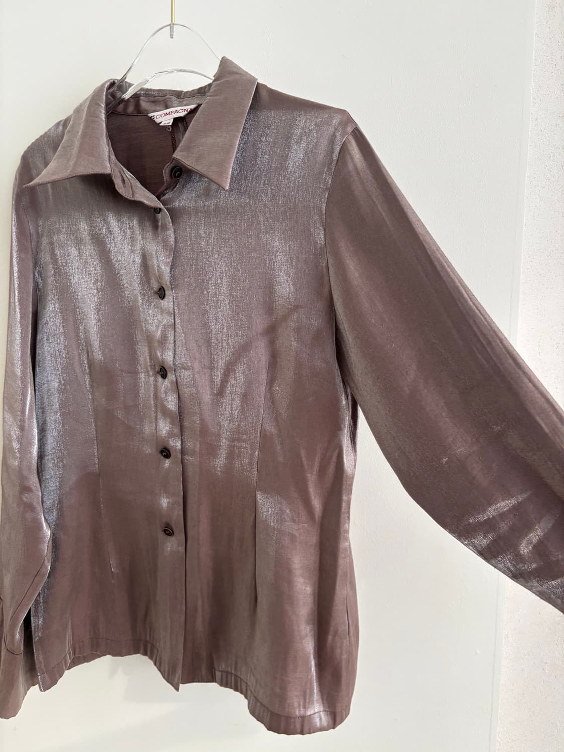 빈티지 락시크 코코아 실키 블라우스 셔츠  상품이미지6