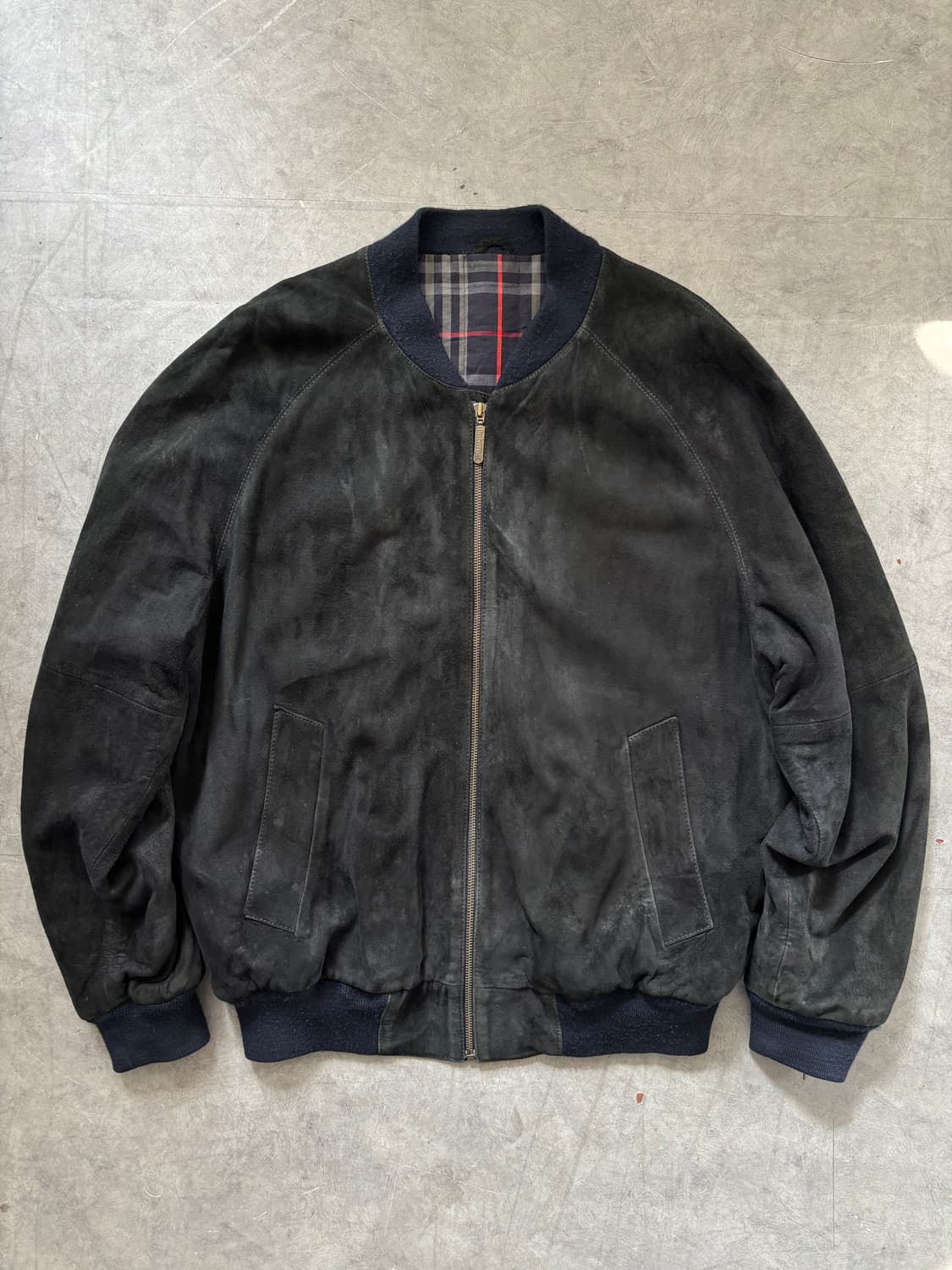 Burberry 버버리 딥네이비 스웨이드 봄버 자켓 상품이미지1