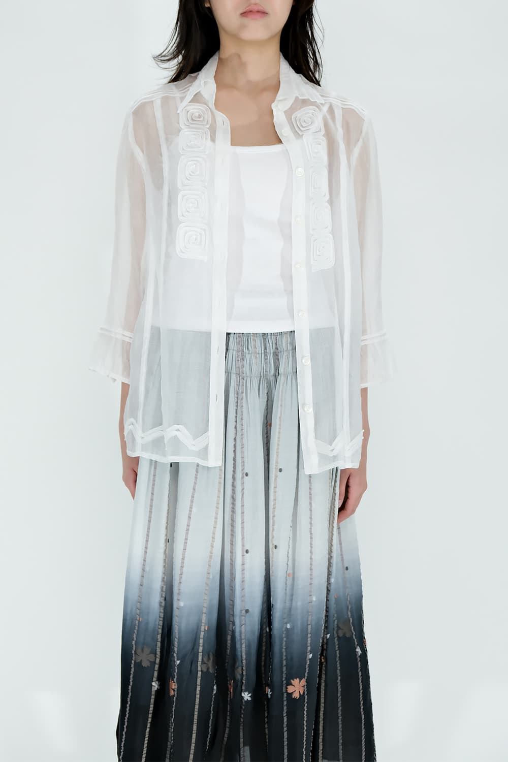 Flower See-through Blouse 95  상품이미지8