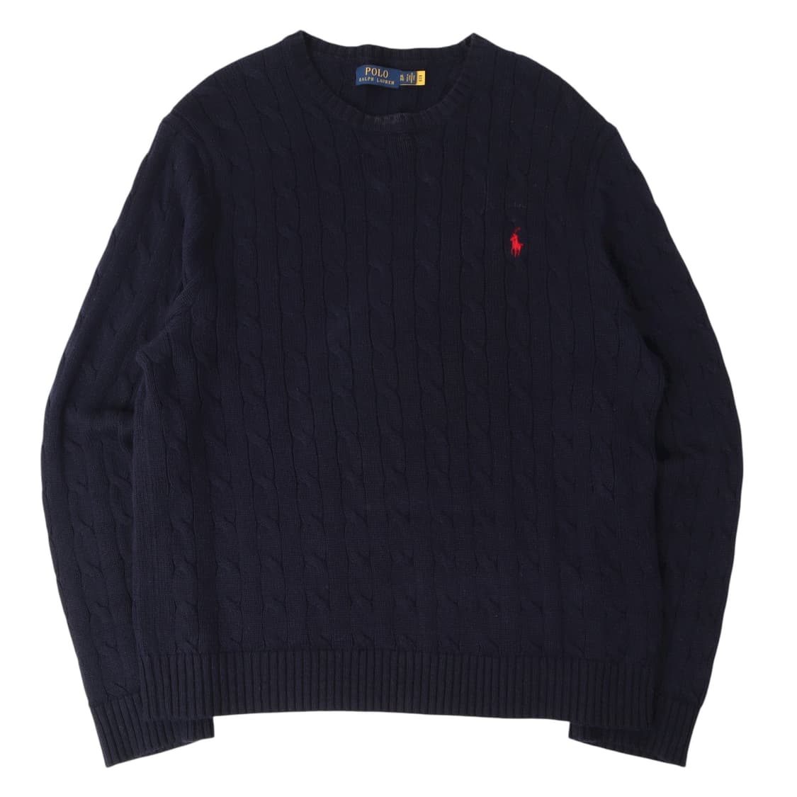 폴로 랄프로렌 QR 네이비 케이블 니트 스웨터 상품이미지1