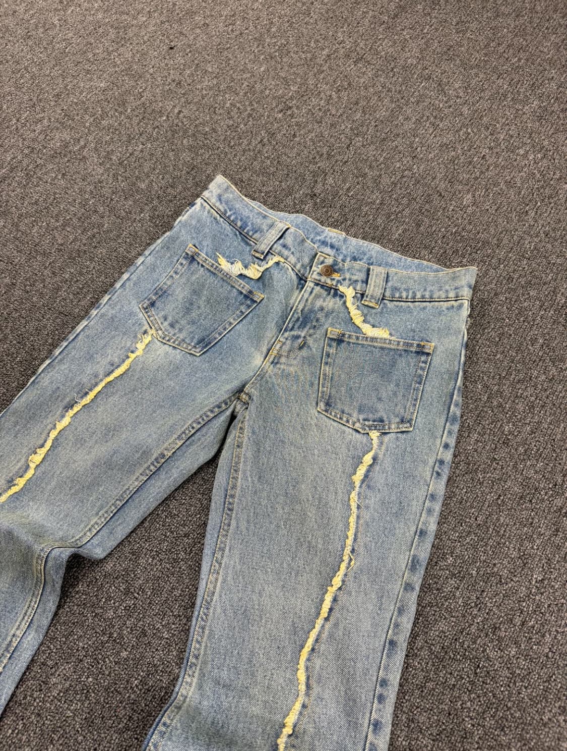 M)X-girl 빈티지 여성 별패치 부츠컷 연청 데님팬츠 상품이미지5