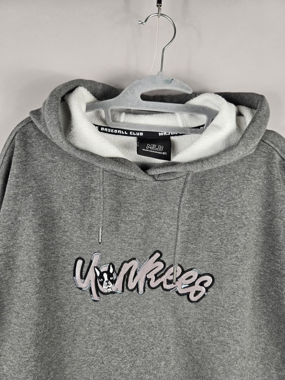 [무료배송]MLB 여성 90 기모 오버핏 롱 후드 티셔츠 상품이미지2