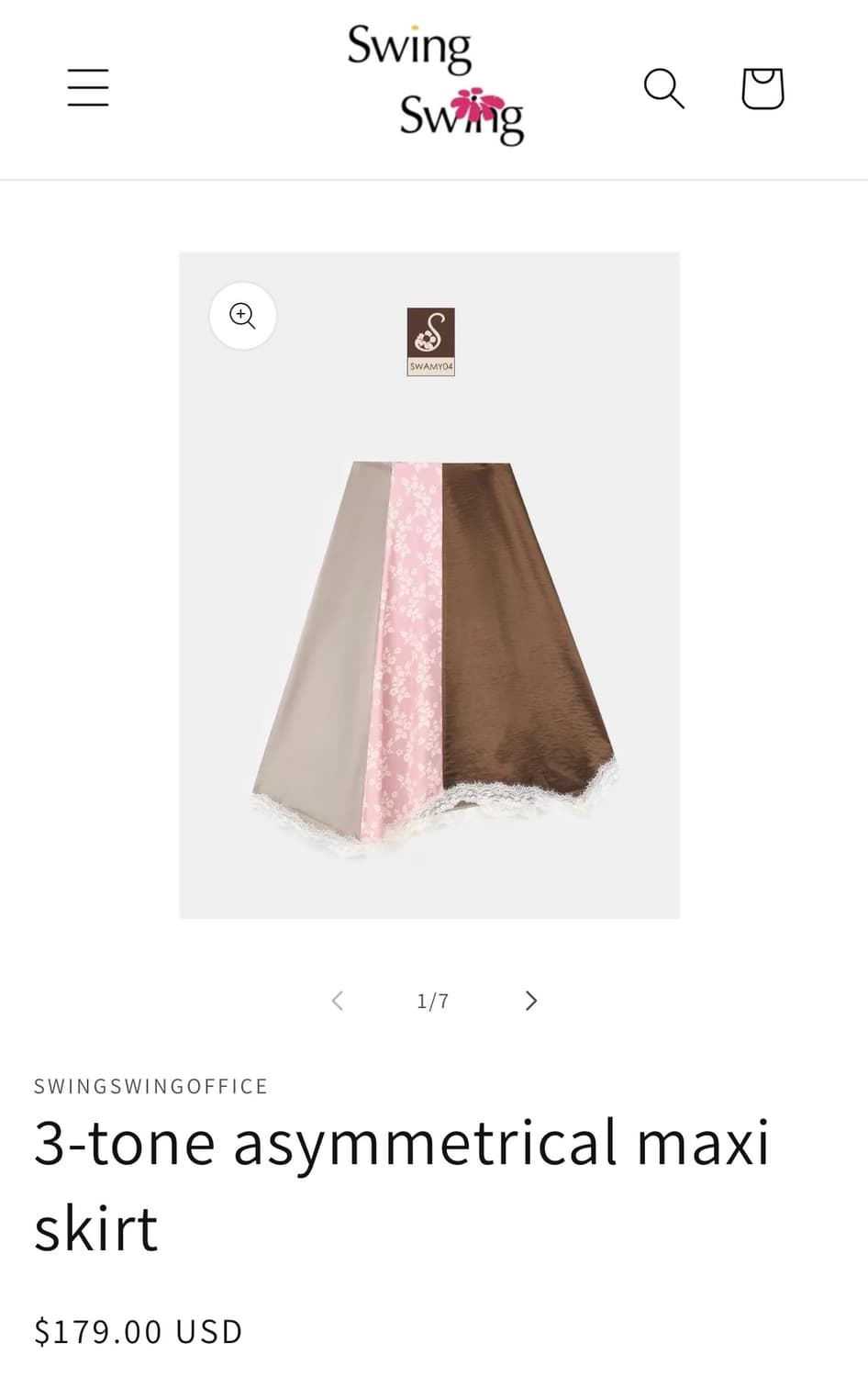 swingswing 3tone asymmetrical maxi skirt 상품이미지2