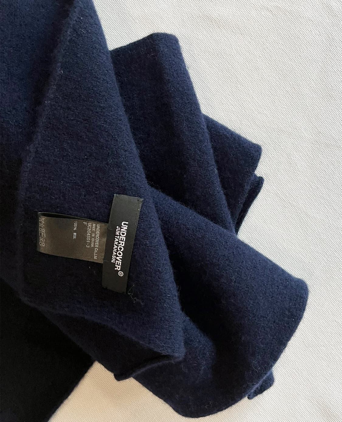 UNDERCOVER navy wool muffler 상품이미지8