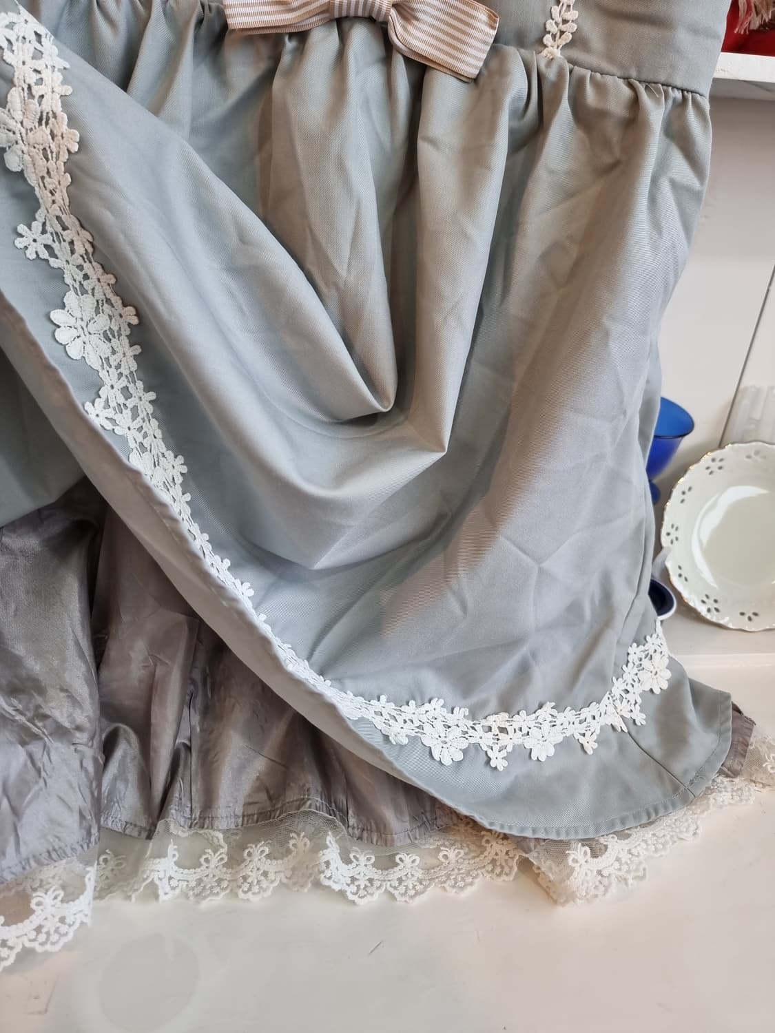 Amavel아마벨 봉봉 쇼콜라 무드 레이스업 원피스 상품이미지3