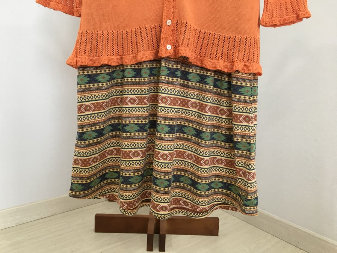 jpn빈티지 히피 가디건+원피스 세트 상품이미지4