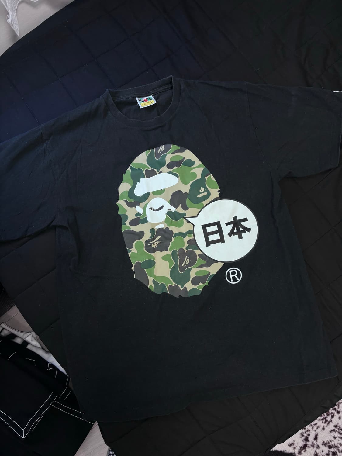 베이프 재팬 빅 에이프 헤드 시티 티셔츠 블랙 XL 상품이미지2