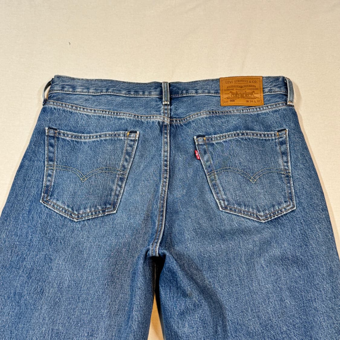 36inch) 리바이스 568 루즈 스트레이트 와이드 데님 청바지 상품이미지2