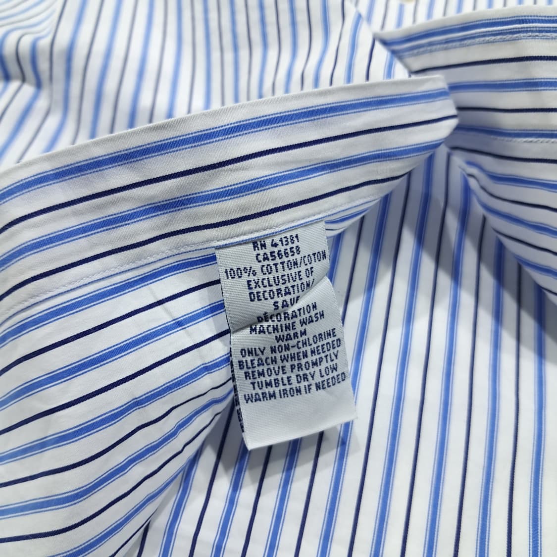 CL592 XL 폴로 코튼 슬림핏 스트라이프 블루 셔츠 남방 상품이미지5