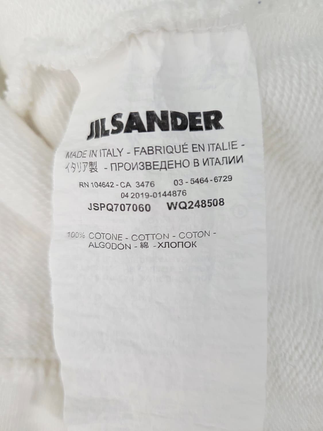 질샌더 화이트 로고 프린트 오버핏 맨투맨_XL 상품이미지7