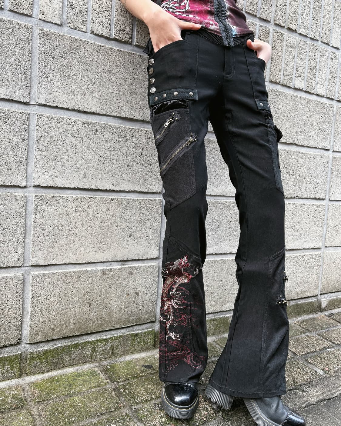 오즈온 오리엔탈 고딕 매쉬 부츠컷 팬츠 상품이미지5