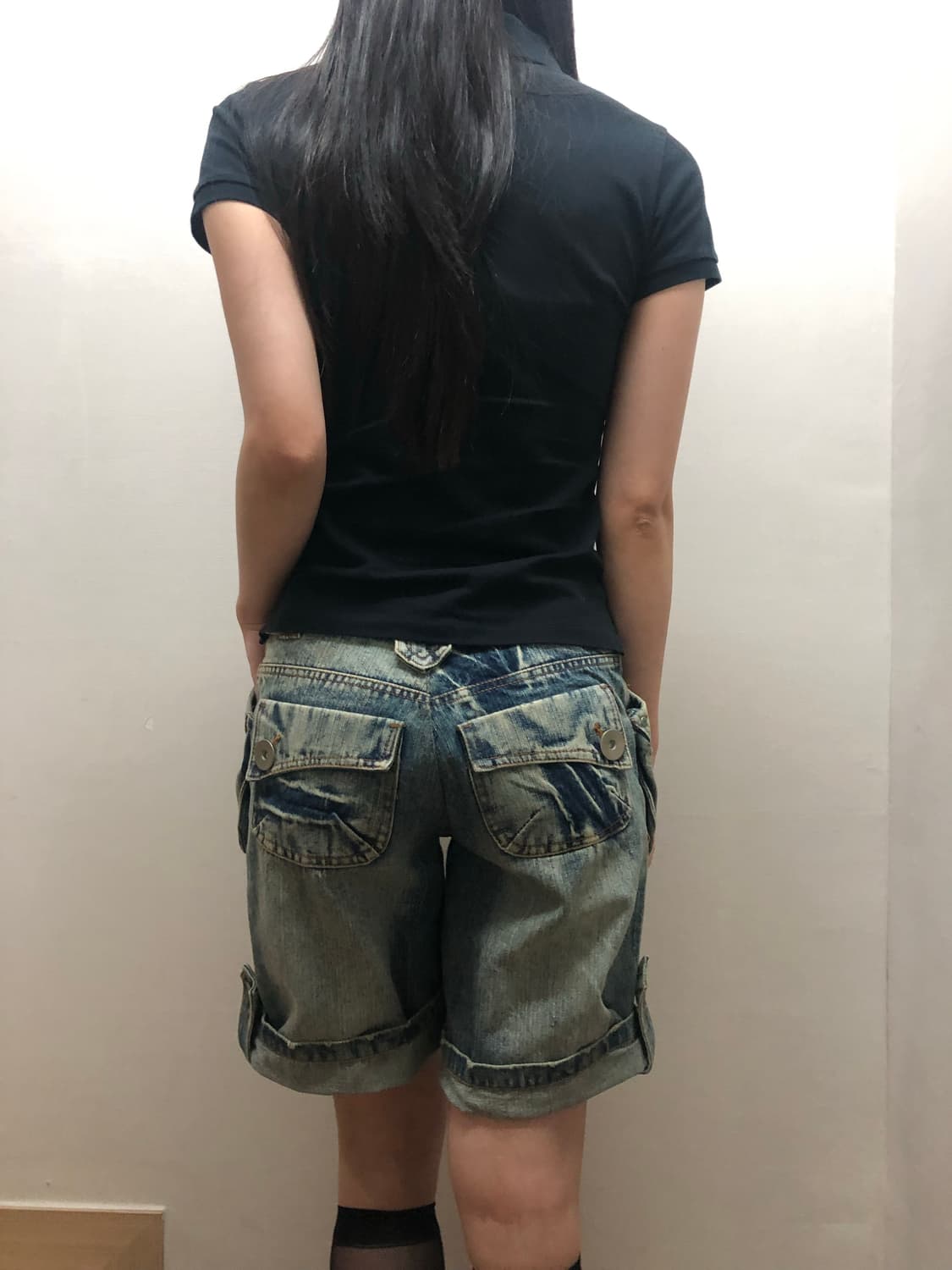 빈티지 폴로 네이비 카라 티셔츠 상품이미지6