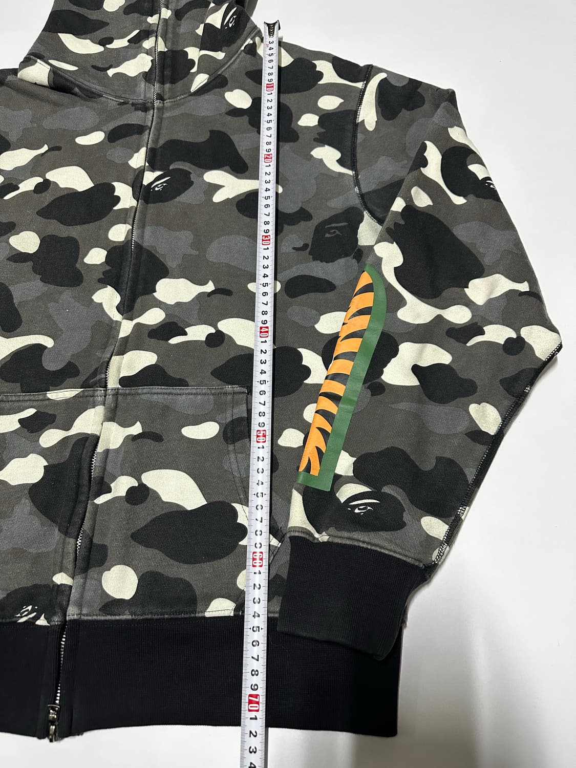Bape 베이프 샤크 블랙 카모 후드집업 M-L 상품이미지6