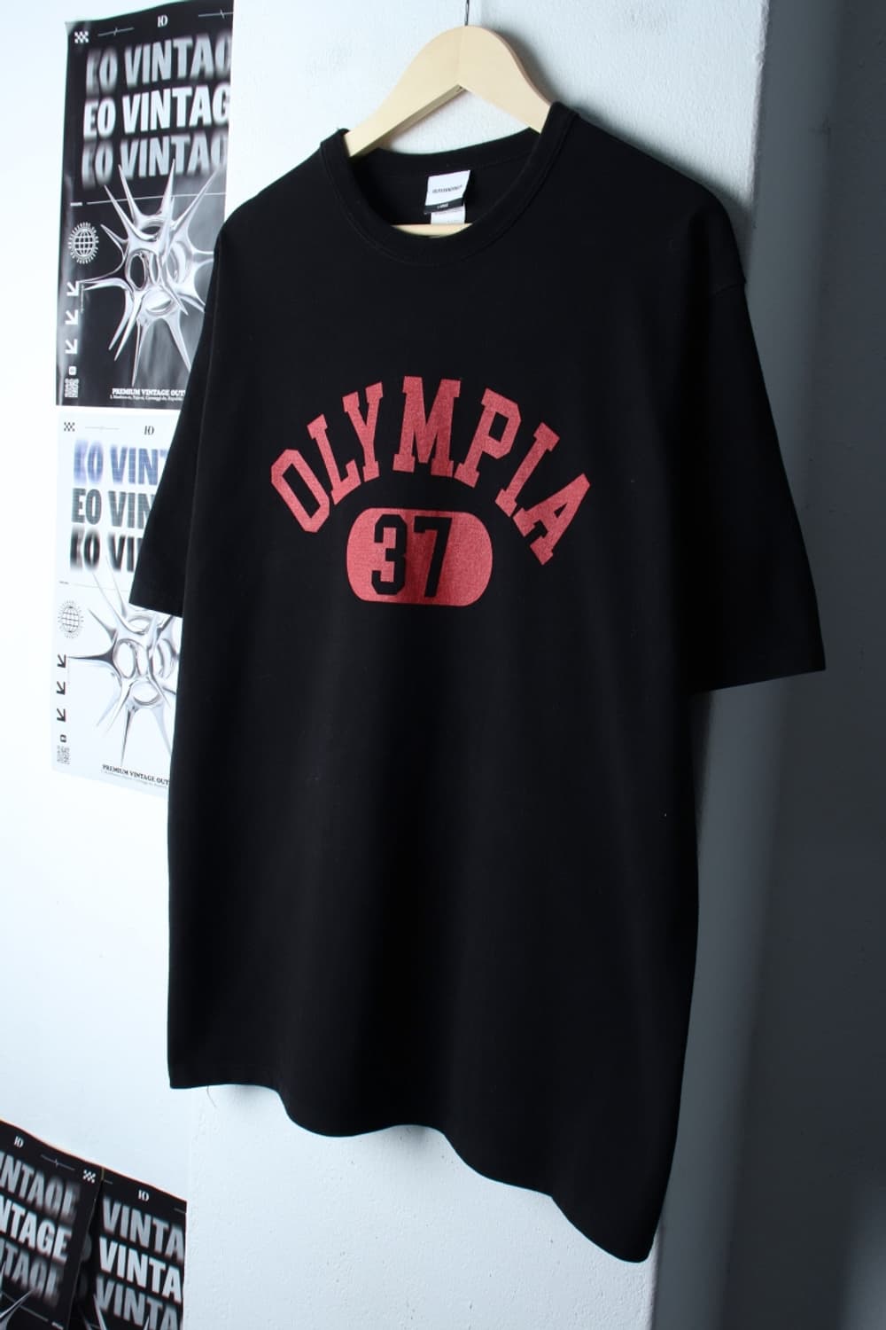 (L-XL) 아웃스탠딩 반팔 티셔츠 빅로고 레드 올림피아-7B5D 상품이미지1