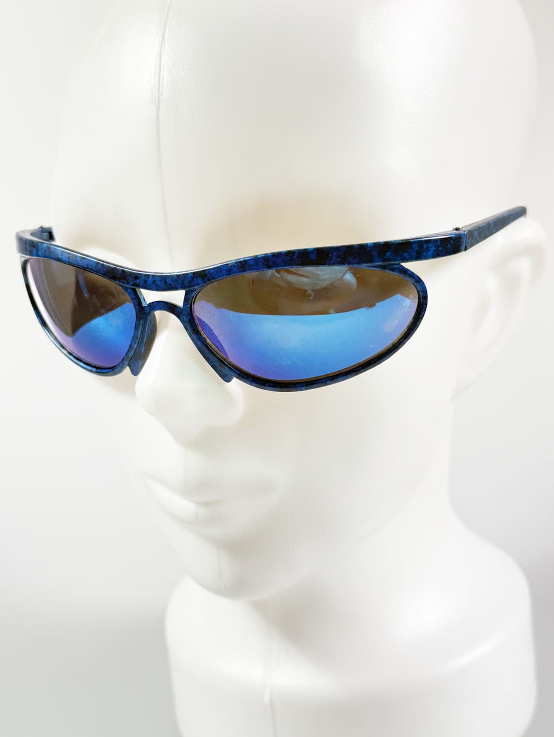 90s KANTLON 블루 마블 랩어라운드 빈티지 선글라스 상품이미지8