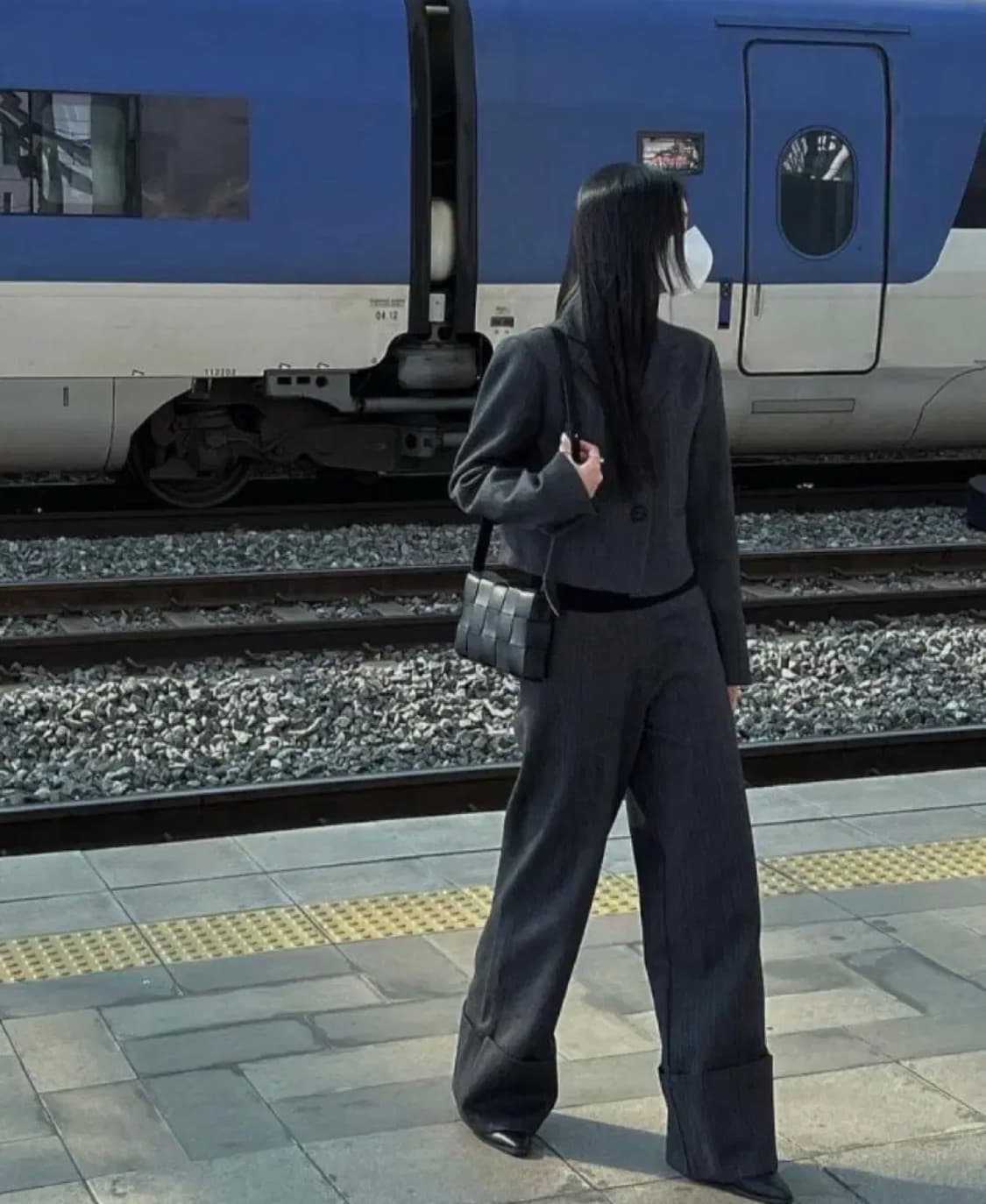 트리밍버드 헤링본 셋업 자켓 (다크 그레이) 상품이미지2