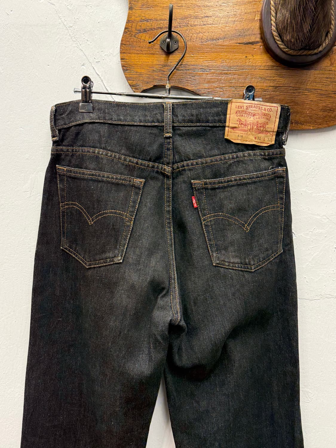 90s Levi's 616 Straight Black Denim Pant 상품이미지1