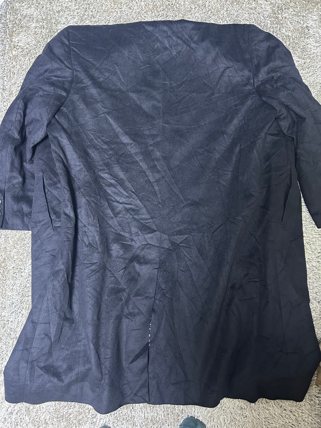 일본판 이태리100프로 캐시미어 검정색 코트 사이즈 110 상품이미지7