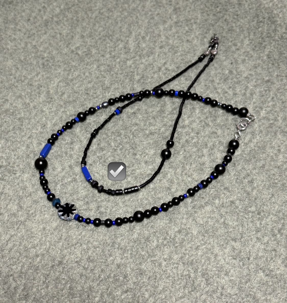 [rrrocnoc] ropnyx 블랙 오닉스 원석 목걸이 상품이미지1