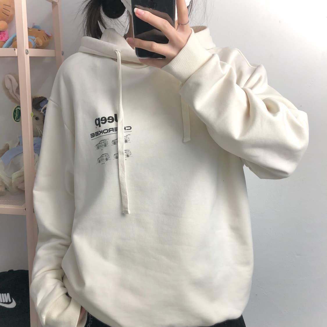 지프 크림 아방 후디 상품이미지3